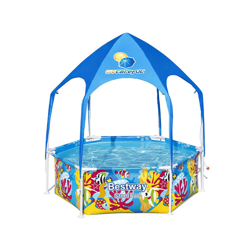 Bestway Splash-in-shade Ø183x51cm Round Steel Frame Above Ground Pool Blau 930 Liters von Bestway