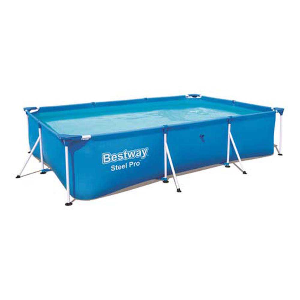 Bestway Steel Pro Deluxe Splash Tubular Pool 300x201x66 Cm Blau 300 x 201 x 66 cm von Bestway