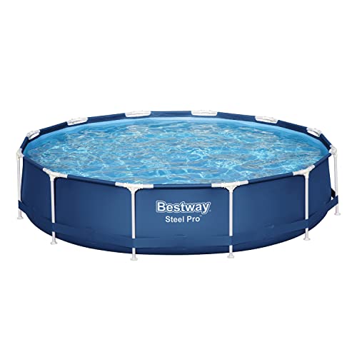 Bestway Steel Pro Frame Pool ohne Pumpe Ø 366 x 76 cm, dunkelblau, rund von Bestway