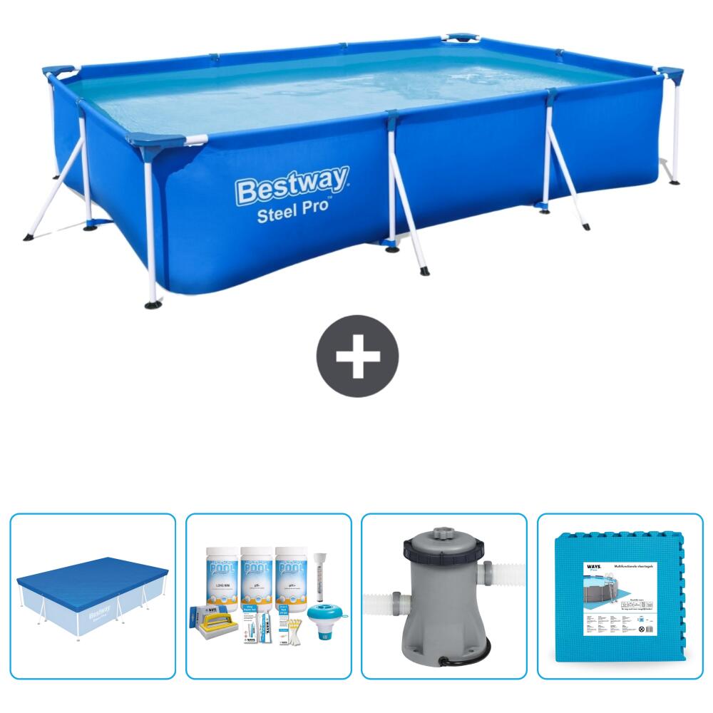 Bestway Steel Pro-Schwimmbecken – 300 x 201 x 66 cm mit Zubehör - 564042 von Bestway