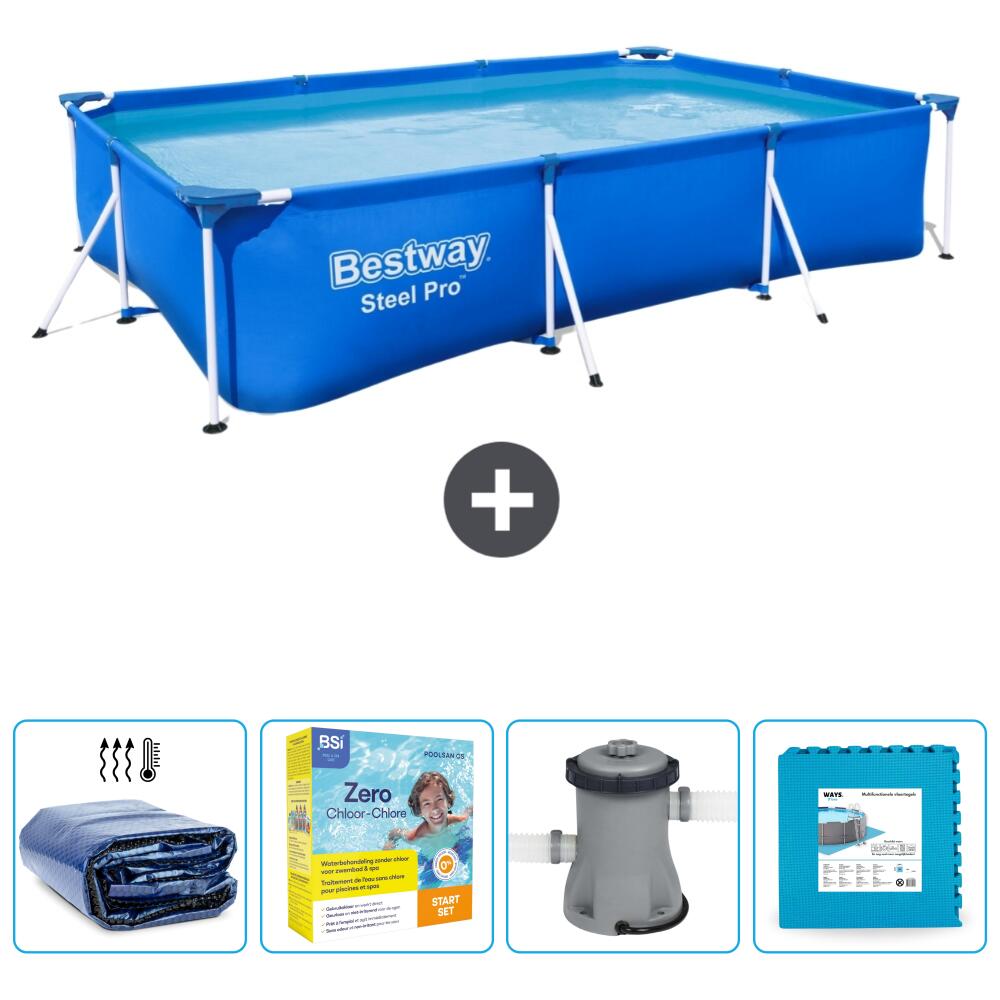 Bestway Steel Pro-Schwimmbecken – 300 x 201 x 66 cm mit Zubehör - 564047 von Bestway