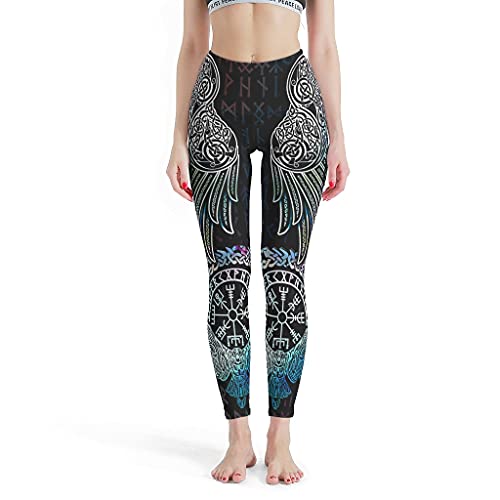 Bestwe Wikinger Runen Rabe Damen Yogahosen Sport Hosen Lange Hohe Taille Blinkdicht Leggings Fitnesshose Laufhose Freizeithose Jogginghosen White XS Bestwe Wikinger Runen Rabe Damen Yogahosen Sport Hosen Lange Hohe Taille Blinkdicht Leggings Fitnesshose Laufhose Freizeithose Jogginghosen White XS von Bestwe
