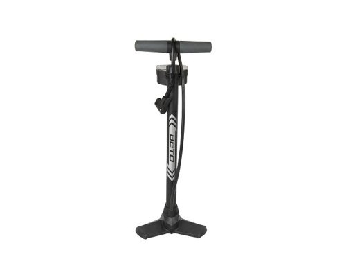 BETO Standpumpe, Fahrradpumpe, Luftpumpe, mit Manometer, mit Universaldoppelpumpenkopf, 160psi, 11bar, AV, DV, FV, Autoventil, Dunlopventil, Französisches Ventil von Beto