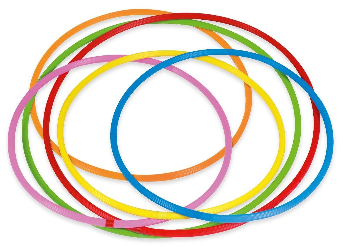 Betzold Sport Hula-Hoop-Reifen Hula-Hoop Reifen Regenbogen-Set, 6 Stück von Betzold Sport