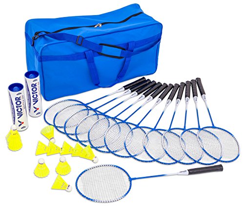 Betzold Sport - Badminton-Set, 12 Schläger + 12 Top-Bälle - Federball Outdoor-Spiel von Betzold