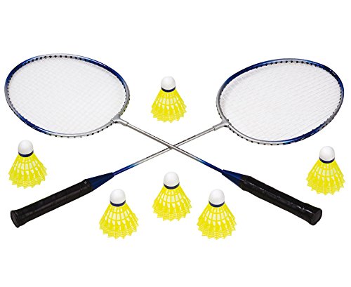 Betzold Sport - Badminton-Set, Zwei Schläger inkl. 6 Bälle - Federball Outdoor-Spiel von Betzold