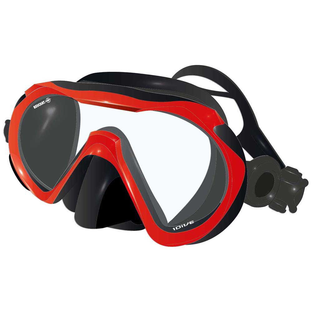 Beuchat 1dive Silicone Diving Mask Rot von Beuchat