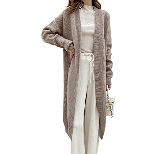 V-Ausschnitt Lang Sweater Cardigan Jacke Mantel Damen Kaschmir Cardigan Dicker Pullover Koreanische Kaschmir Cardigan Jacke Khaki XL V-Ausschnitt Lang Sweater Cardigan Jacke Mantel Damen Kaschmir Cardigan Dicker Pullover Koreanische Kaschmir Cardigan Jacke Khaki XL von Bewellan