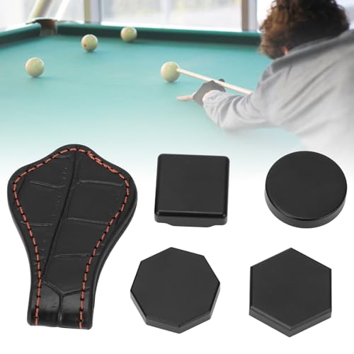 Bewinner Pool Kreidehalter – 4 Formen aus Magnetischem, Einteiligem Aluminium Pool, Queue Kreideetui mit Gürtelclip für Billard Zubehör von Bewinner