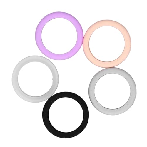 Bewinner Smart Ring Cover für Oura Ring Gen 3 / Aizo Ring – Elastischer, Kratzfester Silikon Smart Ring Schutz für den Täglichen Gebrauch, 5 Stück, 5 Farben (M) von Bewinner