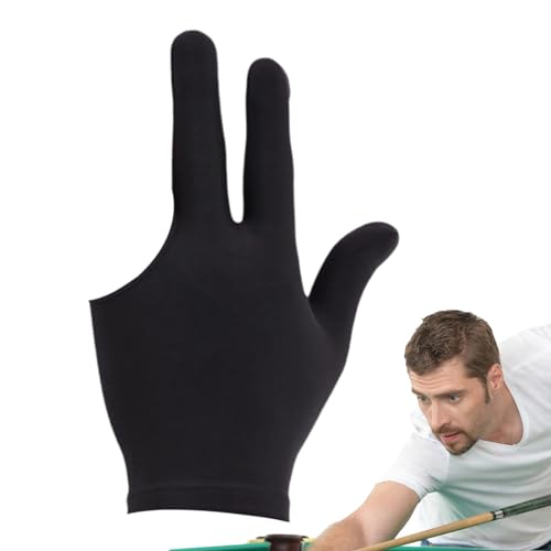 Bexdug Billard-Handschuhe, linke Hand, Queue-Sporthandschuhe, 3-Finger, Pool-Handschuhe, Billard-Handschuhe, Show-Handschuhe für Damen und Herren von Bexdug