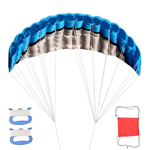 Bexdug Parafoil-Drachen für Erwachsene,Lenkdrachen für Erwachsene - 98-Zoll-Stranddrachen, inklusive Flugwerkzeug,Großer Fallschirm für Eltern-Kind-Interaktion, Kitesurf-Trainingsdrachen, sicherer von Bexdug