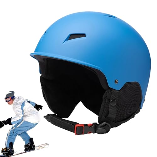 Bexdug Ski-Schutzhelm, Snowboard-Schutzhelm,Snowboard-Schutz, stoßdämpfende Sicherheitsmütze - Tragbarer Schutzhut mit Brillenclip für Schneesportler, Männer und Frauen von Bexdug