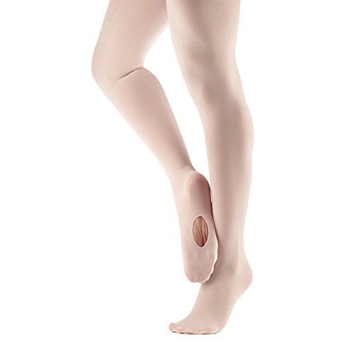 Bezioner Ballett Strumpfhose Cabrio Tanzstrumpfhose mit Fersenloch für Kinder Mädchen und Damen Rosa S(110-125 cm) von Bezioner
