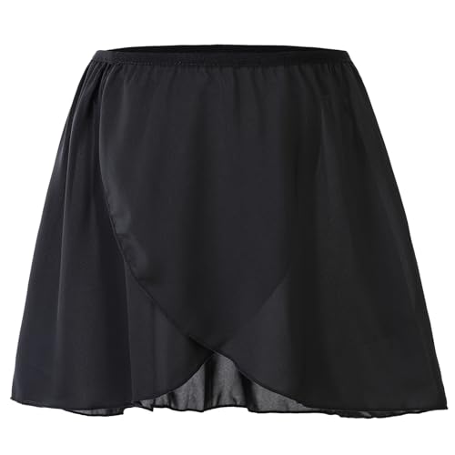 Bezioner Ballettrock Wickelrock Tanz Rock aus Chiffon zum Reinschlüpfen für Mädchen und Damen Schwarz S Bezioner Ballettrock Wickelrock Tanz Rock aus Chiffon zum Reinschlüpfen für Mädchen und Damen Schwarz S von Bezioner