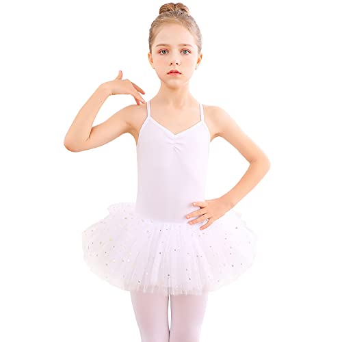 Bezioner Kinder Ballettkleidung Tütü Ballettkleid Mädchen Baumwolle Balletttrikot Ballettanzug Tanzbody Tanzkleid mit Rock Weiß 130 Bezioner Kinder Ballettkleidung Tütü Ballettkleid Mädchen Baumwolle Balletttrikot Ballettanzug Tanzbody Tanzkleid mit Rock Weiß 130 von Bezioner