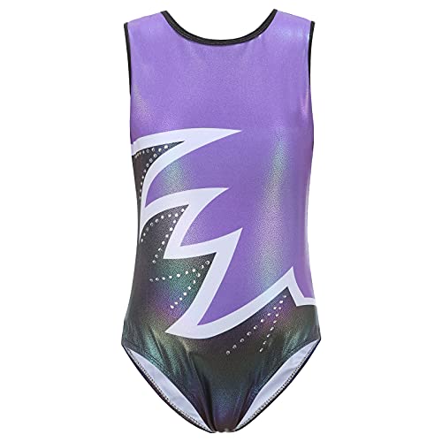 Bezioner Kinder Turnanzug Mädchen Gymnastikanzug Trikot Ärmellos Ballett Tanzbekleidung Lila 110 für 4-6 Jahre,110-120 cm Bezioner Kinder Turnanzug Mädchen Gymnastikanzug Trikot Ärmellos Ballett Tanzbekleidung Lila 110 für 4-6 Jahre,110-120 cm von Bezioner