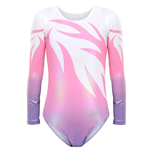 Bezioner Kinder Turnanzug Mädchen Gymnastikanzug Trikot Lange Ärmel Ballett Tanzbekleidung Rosa 120 für 6-8 Jahre,120-130 cm Bezioner Kinder Turnanzug Mädchen Gymnastikanzug Trikot Lange Ärmel Ballett Tanzbekleidung Rosa 120 für 6-8 Jahre,120-130 cm von Bezioner