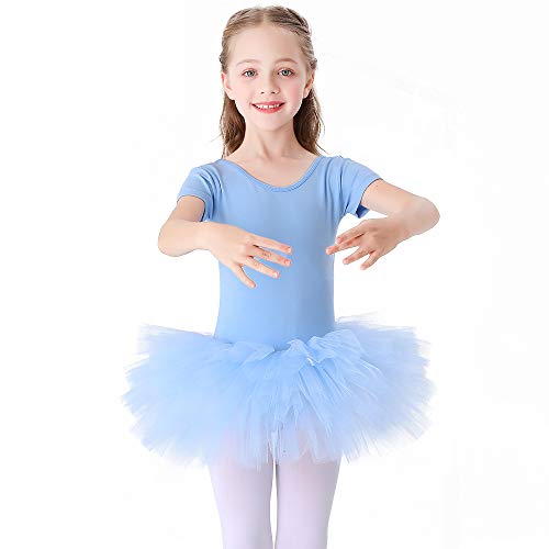 Kinder Ballettkleidung Tütü Ballettkleid Mädchen Baumwolle Balletttrikot Kurzarm Ballettanzug Tanzbody mit Rock Blau 120 Kinder Ballettkleidung Tütü Ballettkleid Mädchen Baumwolle Balletttrikot Kurzarm Ballettanzug Tanzbody mit Rock Blau 120 von Bezioner