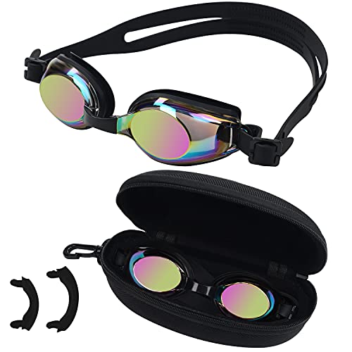 BEZZEE PRO Schwarze Kinder Schwimmbrille - UV Schutz & Antibeschlag Brille mit Etui - 3 Unterschiedlich Große Weiche Nasenstege - Vollkommen Dicht, Verstellbar für Jugendliche & Kinder Taucherbrille BEZZEE PRO Schwarze Kinder Schwimmbrille - UV Schutz & Antibeschlag Brille mit Etui - 3 Unterschiedlich Große Weiche Nasenstege - Vollkommen Dicht, Verstellbar für Jugendliche & Kinder Taucherbrille von BEZZEE PRO
