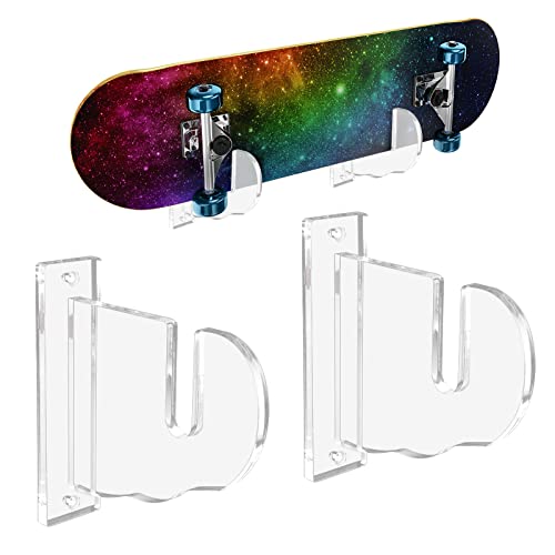BiJun Skateboard Wandhalterung, Acryl Skate Deck Wandhalterung, Skateboards Horizontale Aufhänger Display Rack Skateboard Aufbewahrungsständer von BiJun