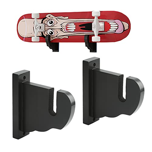 BiJun Skateboard-Wandhalterung, Longboard-Aufhänger für Skateboard Longboard Ski Nowboards Wasserski und Elektro-Skateboard (Schwarz) von BiJun