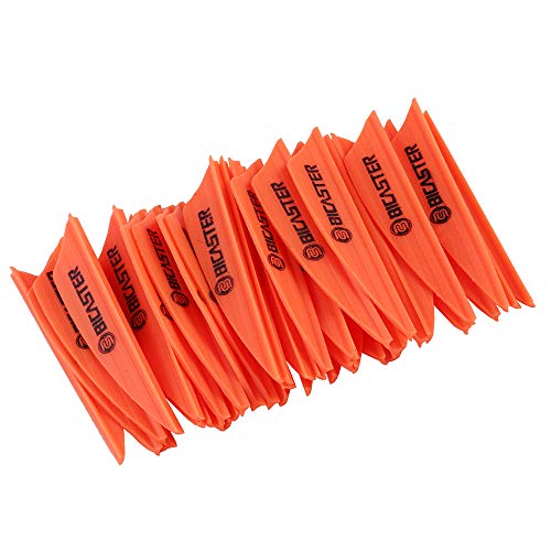 BICASTER Pfeil Federn 1.75 Zoll Gummi Pfeilfedern for Bogenpfeile - 100 Stück (Orange) von BICASTER