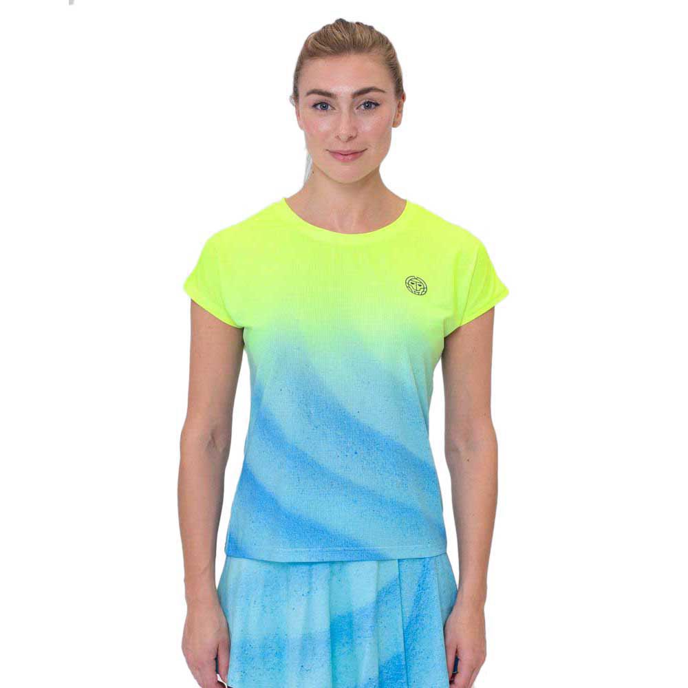 Bidi Badu Beach Spirit Short Sleeve T-shirt Gelb,Blau XS Frau von Bidi Badu