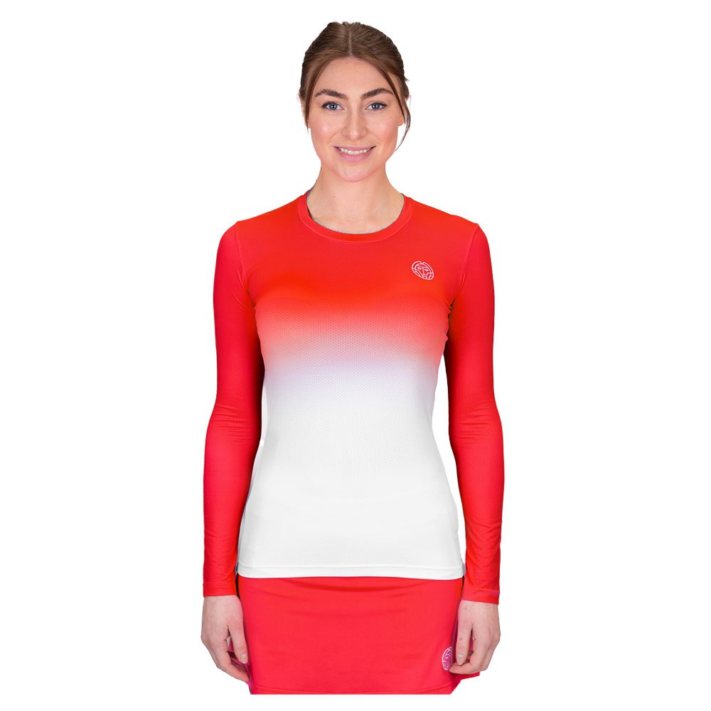 Bidi Badu Crew Gradiant Long Sleeve T-shirt Rot,Weiß L Frau von Bidi Badu