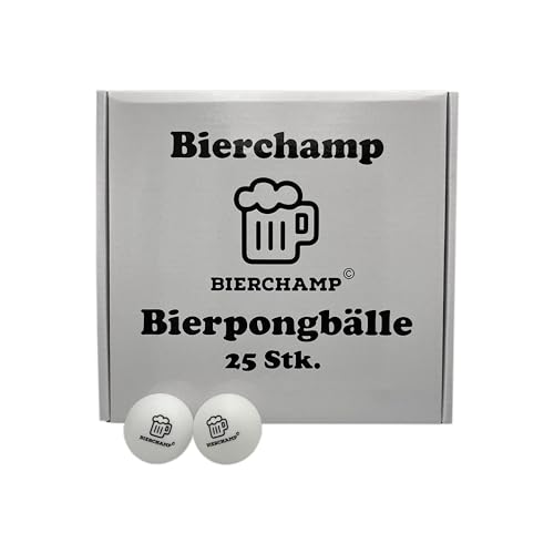 Bierchamp© - Bierpongbälle - Bierpong Bälle - 25 STK. - Bierpongbälle Multipack 25 STK. - Beerpongballs - Beerpong - Bierpongbälle 40 mm Bierpongbälle - Ping Pong Bälle - Bierpongball von Bierchamp