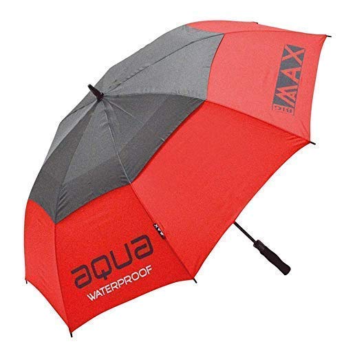 Big Max 50% Aqua Wasserfest 60" Doppel Vordach Automatisch Offen Golf Schirm - Rot/Grau von Big Max