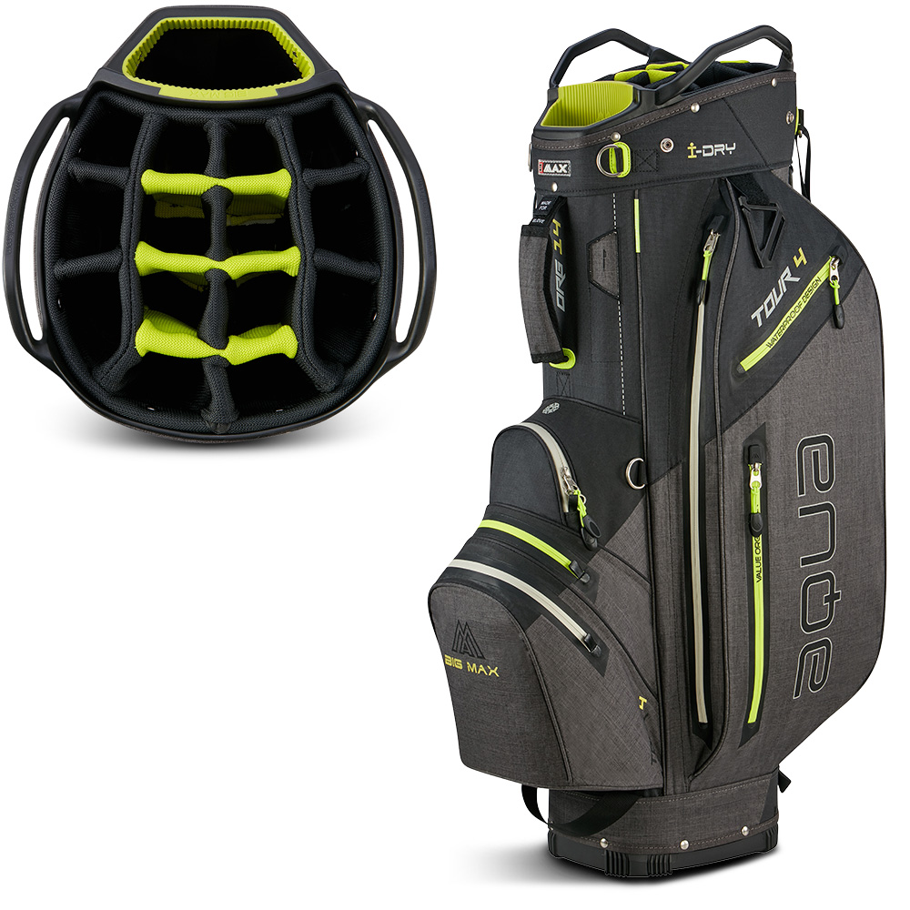 'Big Max Aqua Tour 4 Cartbag dunkelgrau/lime' 'Big Max Aqua Tour 4 Cartbag dunkelgrau/lime' von Big Max