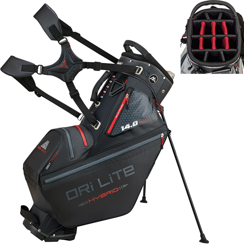 'Big Max Dri Lite Hybrid Tour Standbag schwarz' 'Big Max Dri Lite Hybrid Tour Standbag schwarz' von Big Max