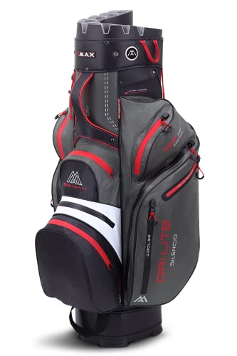 Big Max Dri Lite Silencio 2 Cartbag - Wasserabweisende Golftasche Charcoal White red Big Max Dri Lite Silencio 2 Cartbag - Wasserabweisende Golftasche Charcoal White red von Big Max