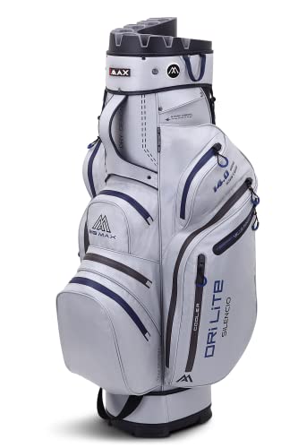 Big Max Dri Lite Silencio 2 Cartbag - Wasserabweisende Golftasche Silber von Big Max