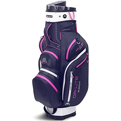 Big Max Dri Lite Silencio 2 Cartbag - Wasserabweisende Golftasche stahlblau pink von Big Max