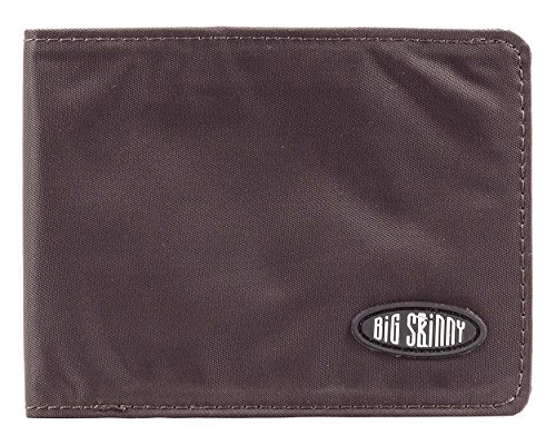 Big Skinny Herren Slimline Bi-Fold Slim Portemonnaie für bis zu 25 Karten braun von Big Skinny