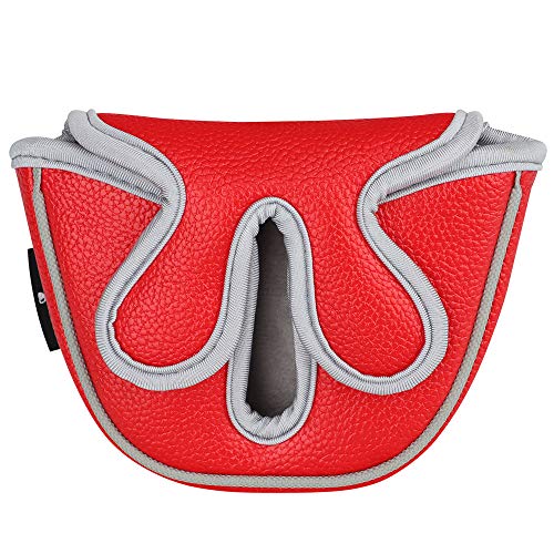 Big Teeth Golf Putter Kopfhauben für Mid Mallet Golf Club Protector Fit for Odessey Backstryke Center Shaft Putter, rot Big Teeth Golf Putter Kopfhauben für Mid Mallet Golf Club Protector Fit for Odessey Backstryke Center Shaft Putter, rot von Big Teeth