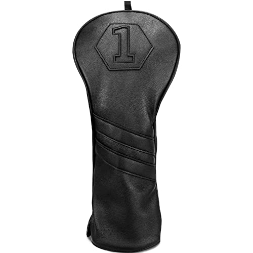 Golfschlägerhauben für Driver 460CC DR #1, schwarz, PU-Leder, elastischer Verschluss Golfschlägerhauben für Driver 460CC DR #1, schwarz, PU-Leder, elastischer Verschluss von Big Teeth