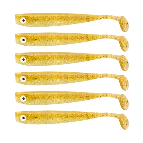 Zanderbait 9cm Goldglitter, Angelköder, Kunstköder, Zanderbait, Zanderköder, Softbait, Gummifisch, Gummiköder, Lieferumfang 6 Stück. Zanderbait 9cm Goldglitter, Angelköder, Kunstköder, Zanderbait, Zanderköder, Softbait, Gummifisch, Gummiköder, Lieferumfang 6 Stück. von BigBait