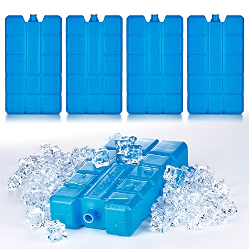 BigDean 4er Set Kühlakkus je 200ml - 12h Lange Kühlung - perfekt für Kühltasche & Kühlbox - 15 x 8 x 2 cm - Kühlelemente Kühlpacks Kühlpads - Made in EU von BigDean