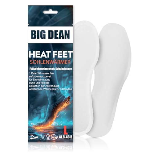 BigDean 5 Paar Fußwärmer – Sohlenwärmer für Schuhgröße 41,5-43,5 8h Wärme BigDean 5 Paar Fußwärmer – Sohlenwärmer für Schuhgröße 41,5-43,5 8h Wärme von BigDean