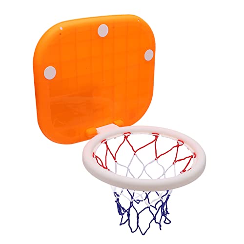 Mini-Basketballkorb mit Bällen, Indoor-Basketballkorb-Set, faltbares, an der Wand befestigtes Saugnapf-Befestigungs-Mini-Basketballnetz für Kleinkinder(Orange) von BigKing