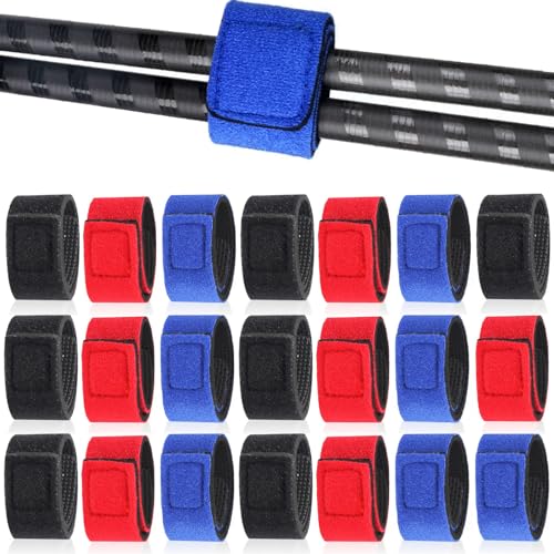Bikasun Rutenbänder Angeln 21 Stück Angelruten Gurte Angelrute Gürtel Angelrutenriemen Klettband Gurt Einstellbar Klettbänder, Schwarz, Blau, Rot Bikasun Rutenbänder Angeln 21 Stück Angelruten Gurte Angelrute Gürtel Angelrutenriemen Klettband Gurt Einstellbar Klettbänder, Schwarz, Blau, Rot von Bikasun