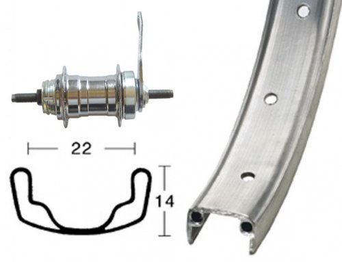 Bike-Parts Unisex – Erwachsene H-Rad 75RB-Nabe Laufrad, Silber, 1size Bike-Parts Unisex – Erwachsene H-Rad 75RB-Nabe Laufrad, Silber, 1size von Bike-Parts