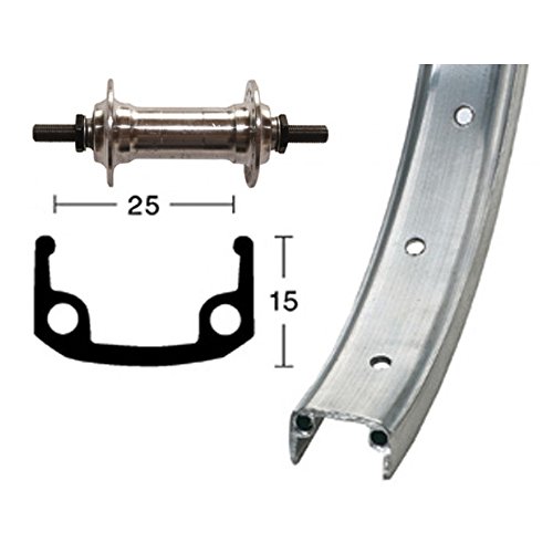 Bike-Parts Unisex – Erwachsene V-Rad 9Alunabe Laufrad, Silber, 1size Bike-Parts Unisex – Erwachsene V-Rad 9Alunabe Laufrad, Silber, 1size von Bike-Parts