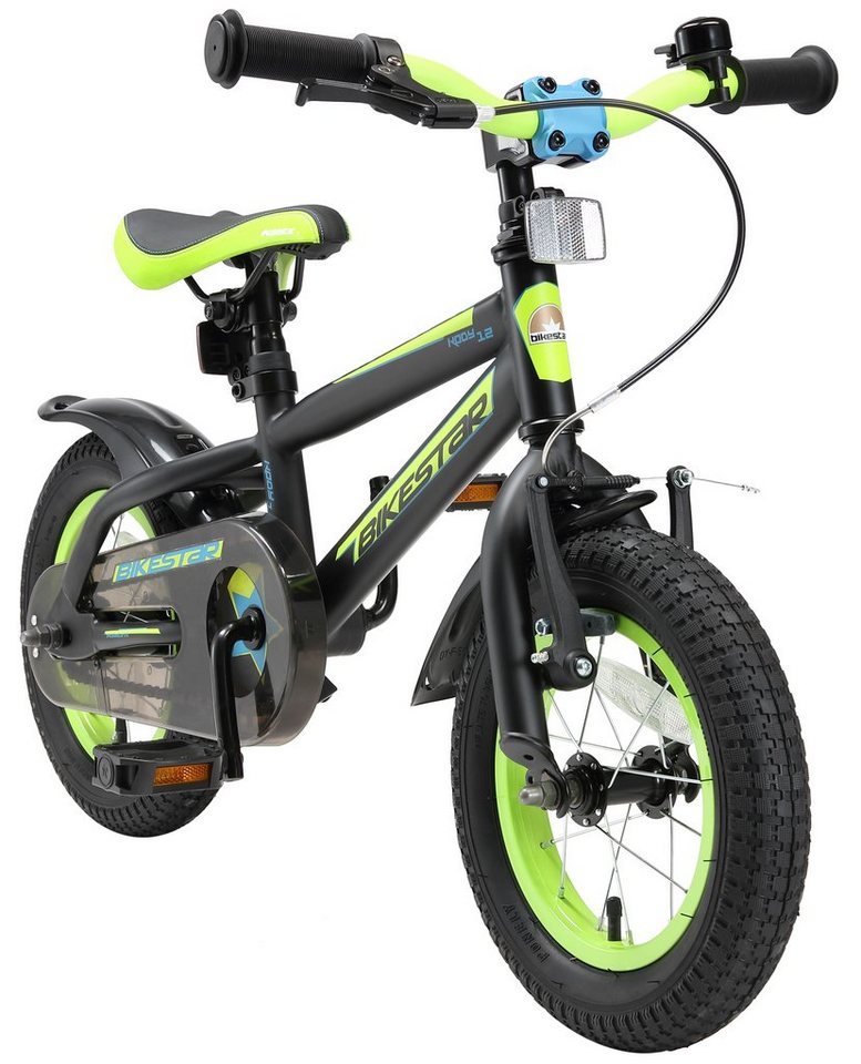 Bikestar Kinderfahrrad Urban Jungle, 12 Zoll, ab 82 cm, 3 - 5 Jahre, Jungen, Mädchen, 1 Gang, Handbremse, Rücktrittbremse, Kettenschutz, Höhenverstellbar von Bikestar