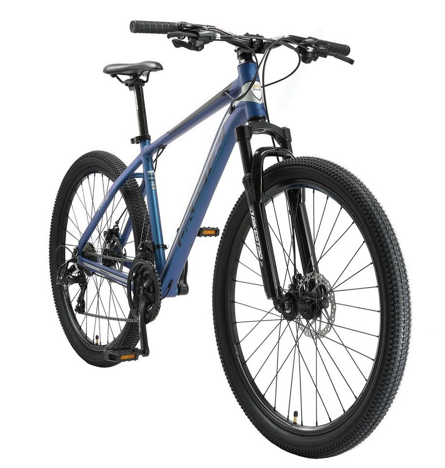 Bikestar Mountainbike 27.5 Zoll Reifen 18 Zoll Rahmen, 21 Gang Shimano Tourney RD-TY300 Schaltwerk, Kettenschaltung, Aluminium 27.5 Zoll von Bikestar