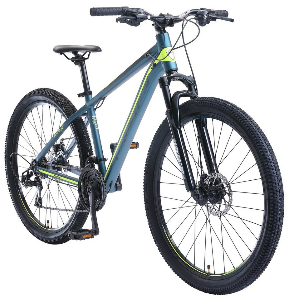 Bikestar Mountainbike 27.5 Zoll Reifen 16 Zoll Rahmen, 21 Gang Shimano Tourney RD-TY300 Schaltwerk, Kettenschaltung, Aluminium 27.5 Zoll von Bikestar