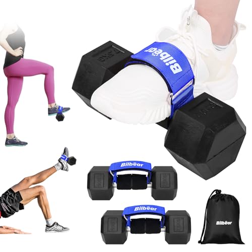 Tibialis-Trainer für Schienbeinkanten-Übungen, verstellbarer Knöchelriemen, Hantel-Befestigung für Hüftbeuger, Hantel-Befestigung für Füße, lindert Beinschmerzen, erhöht die Beweglichkeit (blau), 2 von Bilbear